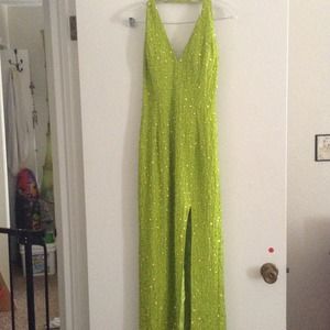 Lime green prom dress worn once