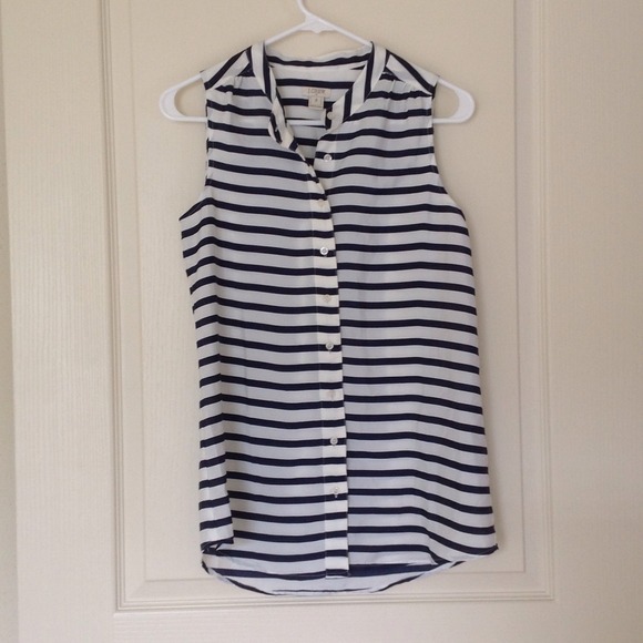 J Crew stripe sleeveless tank