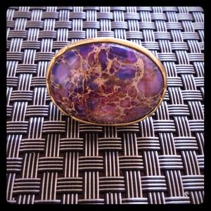 Purple stone fashion ring