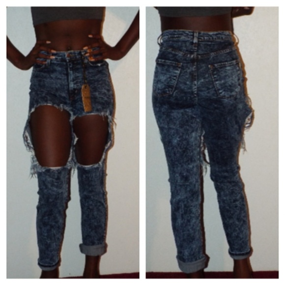 High waist denim jeans