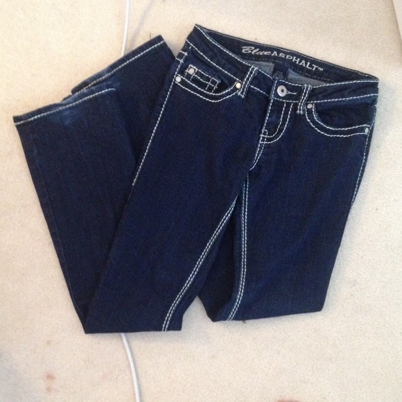 White stitching jeans size 3