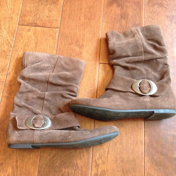 Dr. Scholl's Brown mid calf suede boots