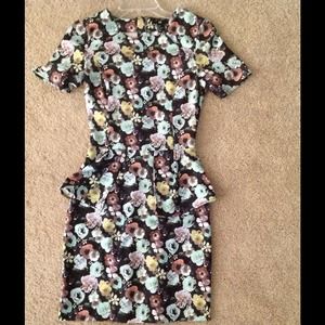 Floral peplum dress