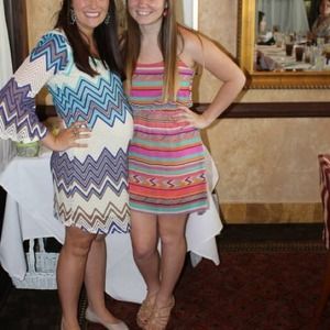 Striped racer back high-low