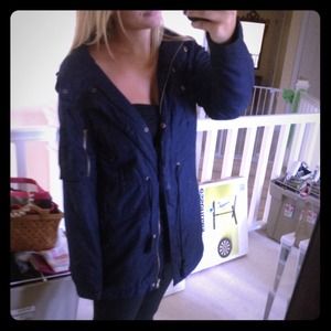Forever 21 light coat / rain coat small navy