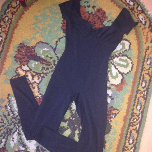 Vintage Black Catsuit Size Small