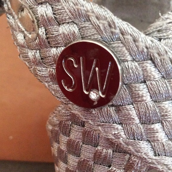 Stuart Weitzman silver wedges. - Picture 3 of 3
