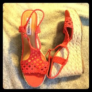 Orange Steve Madden Wedges