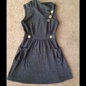 Gray  a line dress