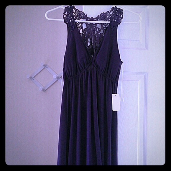 Ankle length purple dress