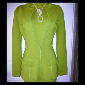 Wayne Rogers Silk Knit 2 Piece Dress & Jacket