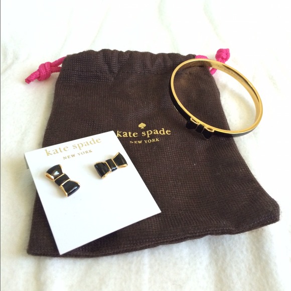 Kate Spade Take a Bow Earrings & Bangle