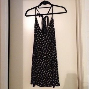 Black floral dress
