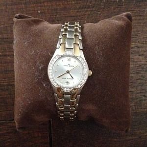 Anne Klein Gold/silver jeweled watch