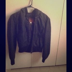 Black leather jacket