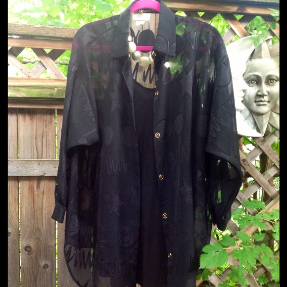 Sheer black tunic - Picture 2 of 3