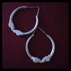 Sterling diver earrings
