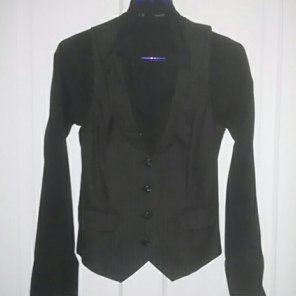 Black Pinstripe Vest