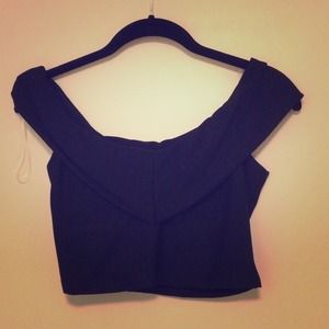 Nasty Gal -- Solemio black sweetheart crop top