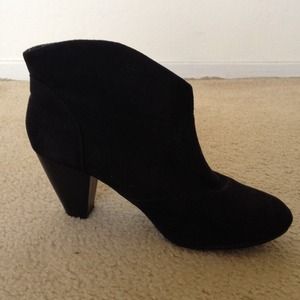 Black suede ankle boots