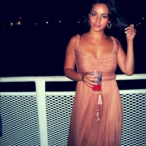 H&M Bronze Floor Length Pant Suit With Rope Tie