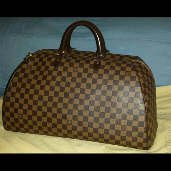 AUTH Louis Vuitton Weekender Luggage Damier Ebene