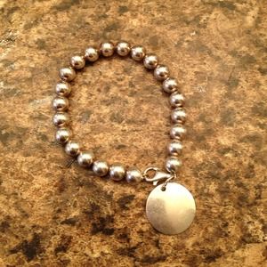 Sterling silver bead bracelet