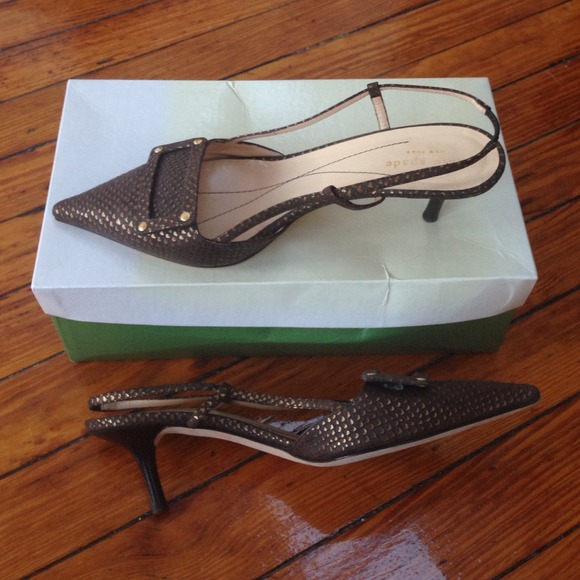 Kate Spade LuLu Tabacco sling-backs, Size 8B