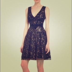 Black Lace BCBG v-neck dress