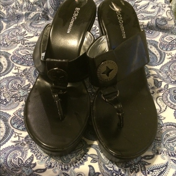 BCBG Generation Wedge Thong Sandals