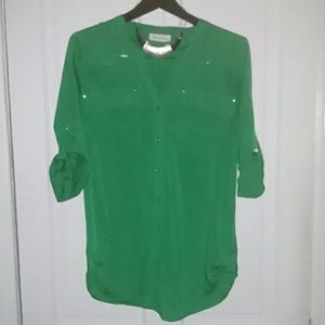 Green Calvin Klein Blouse