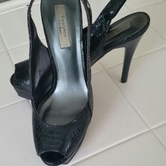 Vera Wang peep-toe sling backs