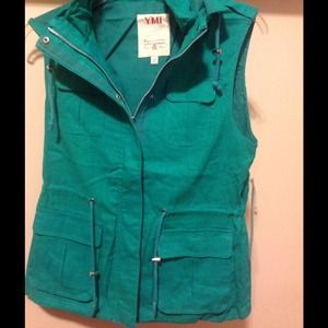 NWT Emerald Green HoodedVest - Same day shipping!