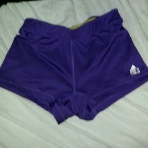 Purple Adidas spandex shorts