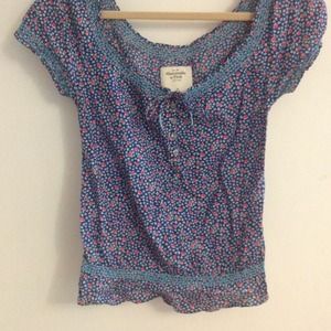 Floral peasant top