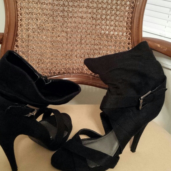 Black suede shoes