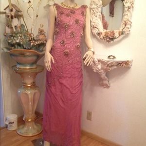 old rose gown design