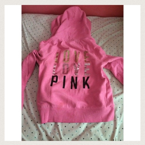 Victoria's Secret pink zip up sweatshirt