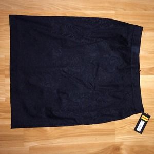 Apt 9. Waist High Black Floral Skirt