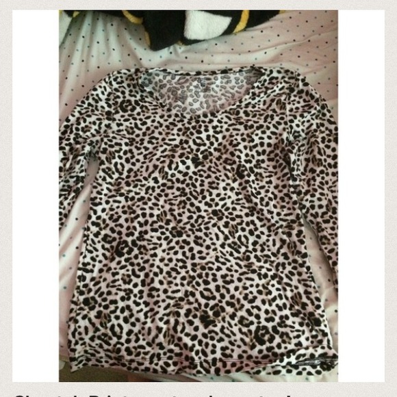 Leopard quarter sleeve shirt