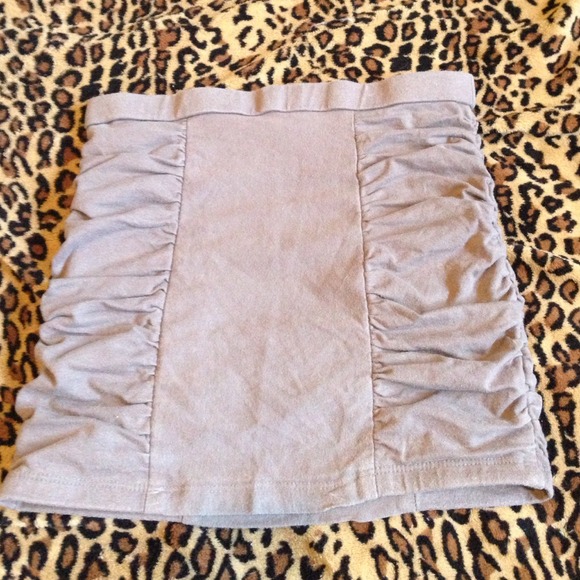 Tan tight skirt