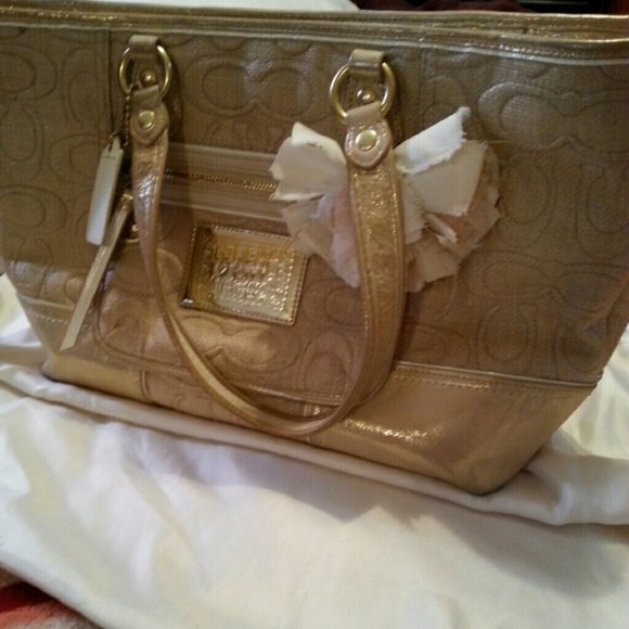 Coach poppy collection tote