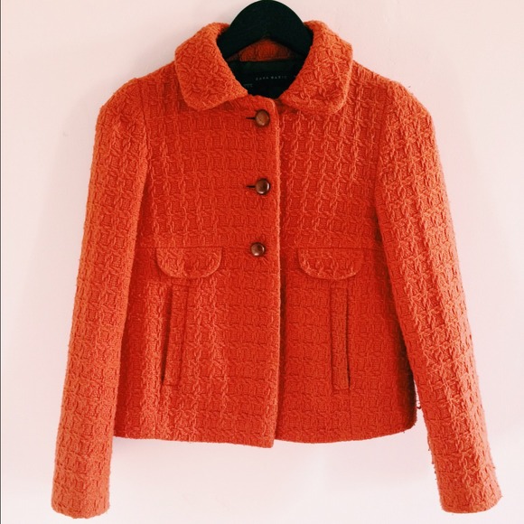 Short Orange Zara Jacket