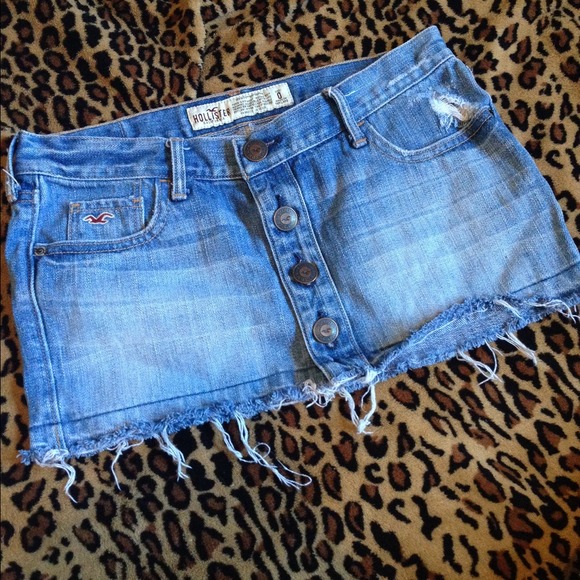 Hollister Denim - Cute bottom up Hollister jean skirt