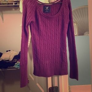 Purple cardigan