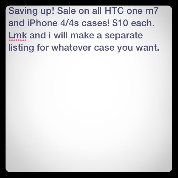 SALE on HTC One M7 cases and iPhone 4/4s  cases