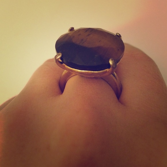 Wooden and gold metal ring