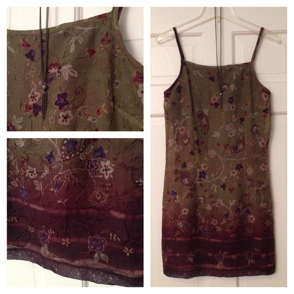Byer Too Dresses & Skirts - Floral print dress, sheer overlayer