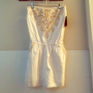 Cynthia Rowley embroidered romper