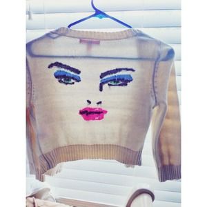 BETSEY JOHNSON cropped Marilyn Monroe Cardigan!